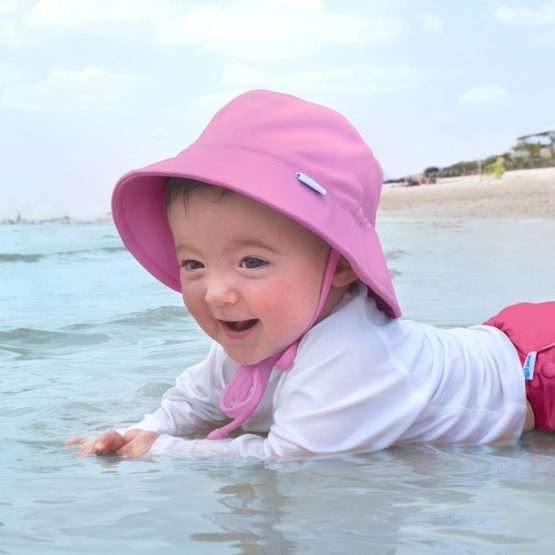i play UV Breathable Swim and Sun Bucket Hat, 2 to 4 Years, Light Pink - Image 2