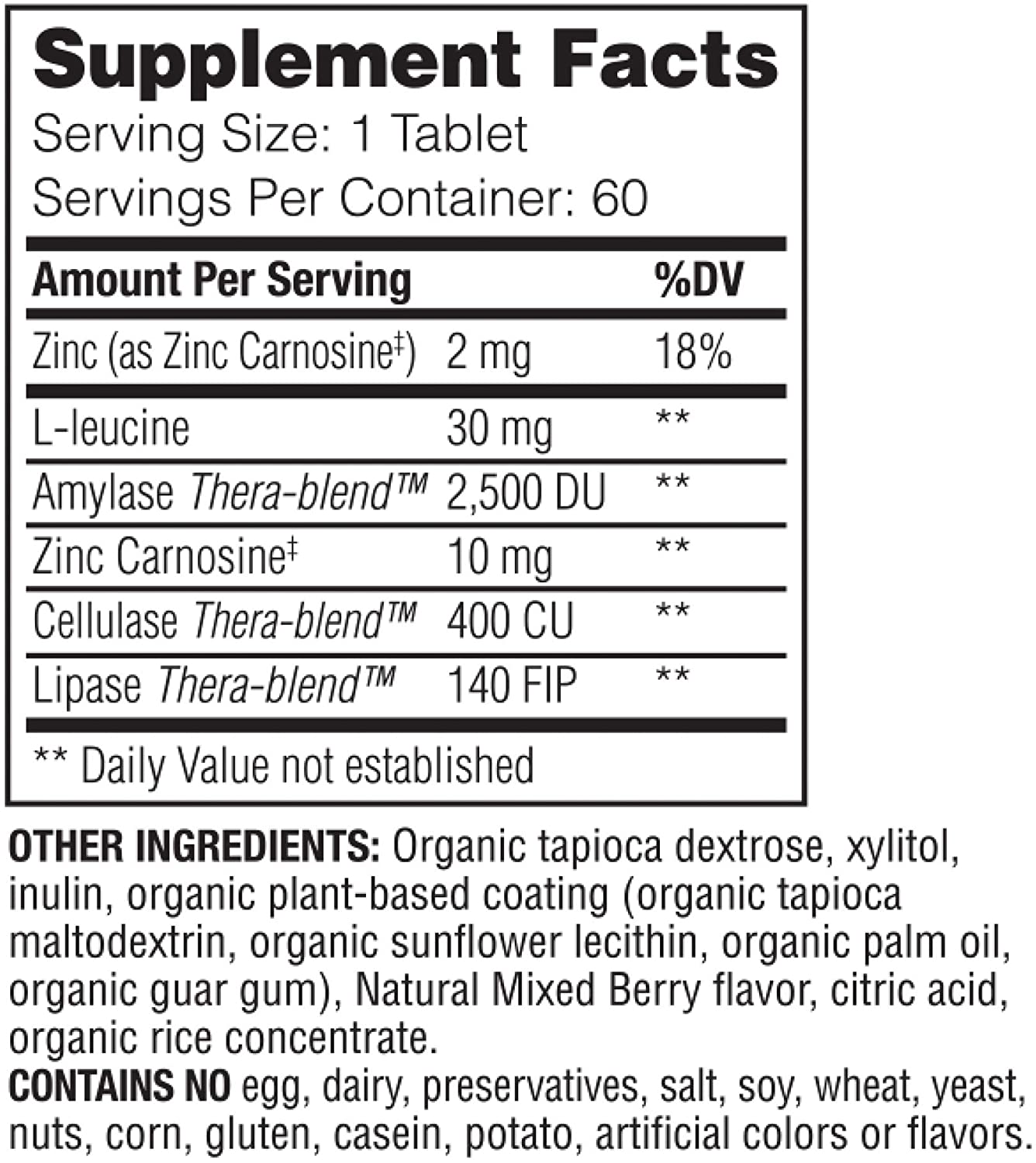 Enzymedica 0.068 g Acid Soothe Chewable Capsules - Pack of 60 Capsules - Image 2