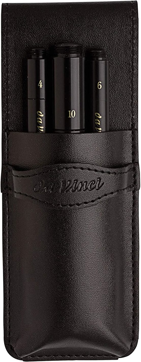 DA VINCI 5382-1503 Series Travel Brush Case Set, Leather, Black, 30 x 30 x 30 cm - Image 3