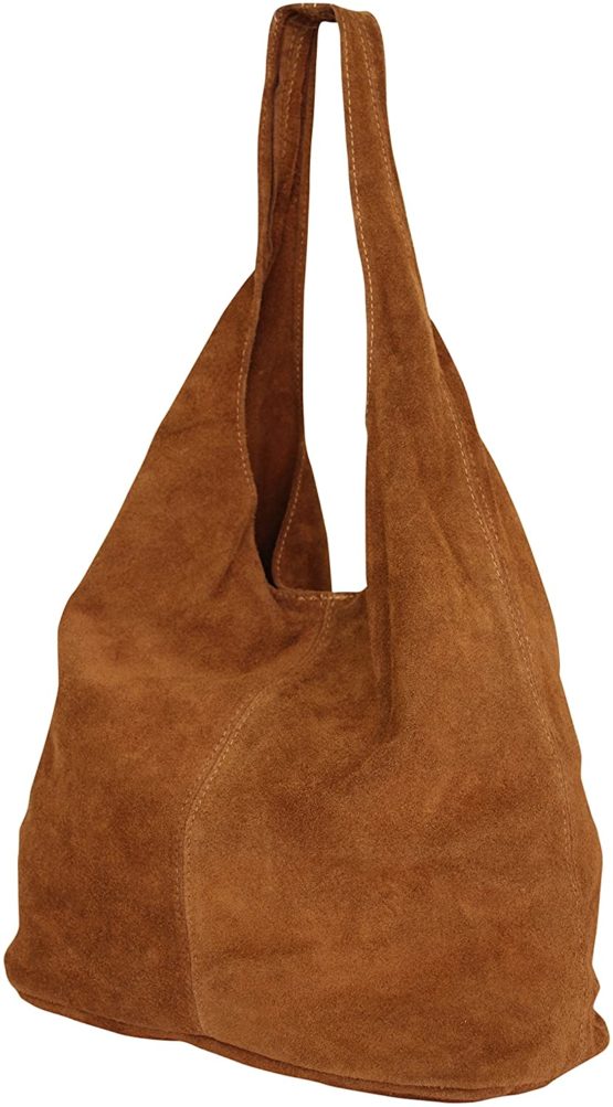 Ambra women’s suede handbag, shoulder bag, leather bag, shopper bag, WL818 - Image 2