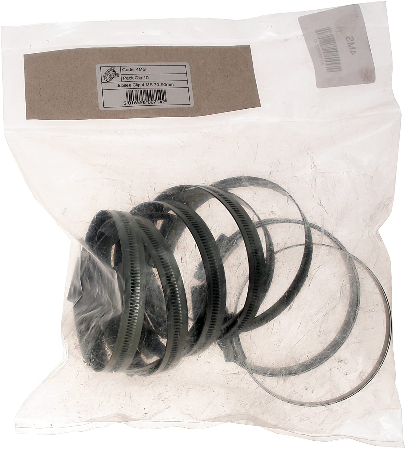 Jubilee 4MSP Hose Clip M/S 4 70 - 90mm, Silver - Image 2