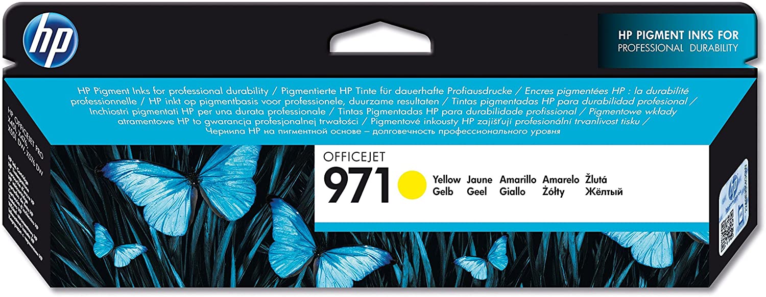 HP CN624AE 971 Original Ink Cartridge, Yellow, Single Pack, Standard