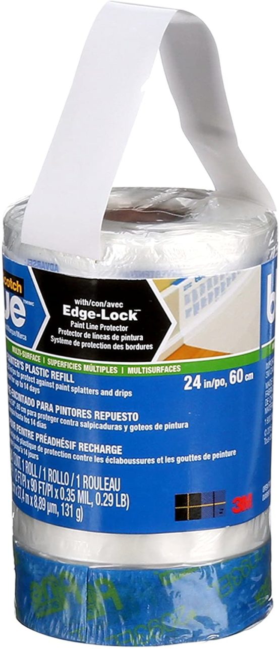 ScotchBlue Pre-taped Painter's Plastic, Unfolds to 24 inches x 30 yards, PT2093EL-24 - Image 3