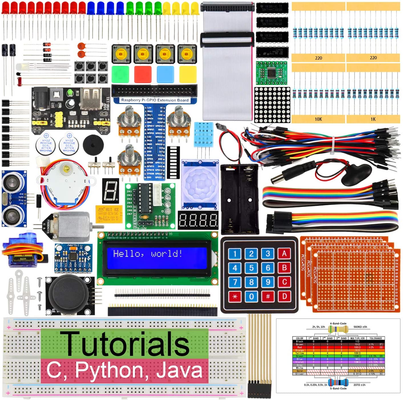 Freenove Ultimate Starter Kit for Raspberry Pi 5 4 B 3 B+ 400 Zero 2 W, 962-Page Detailed Tutorial