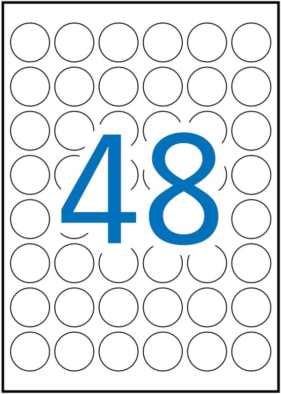 Agipa 15092 Weatherproof Film Labels Diameter 30 mm White - Image 2
