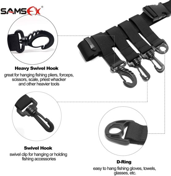 SAMSFX Adjustable Nylon Waist Belt Straps for Waterproof Carp Coarse Fishing Chest Waders Wellies - Image 3