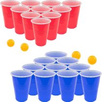 Fairly Odd Novelties Beer Pong Set, Red Cups and Ping Pong Balls.