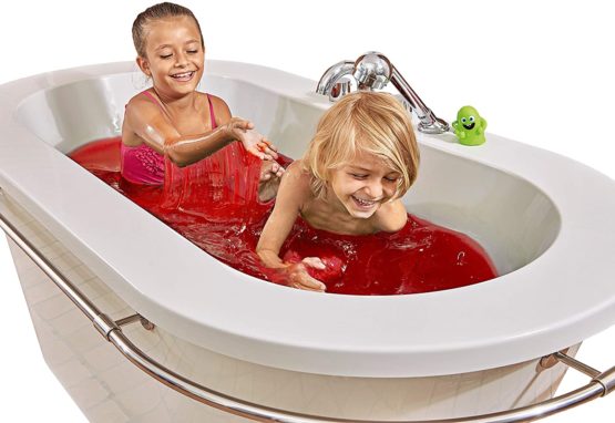 Slime Baff Red, 1 Bath or 6 Play Uses from Zimpli Kids, Turns water into gooey, colourful slime, Christmas Crafts for Children, Xmas Eve Box Fillers - Image 2