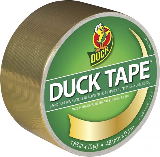Duck Tape Solid Colours Gold. Repair, craft, personalise, decorate and educate - 48mm X 9.1M