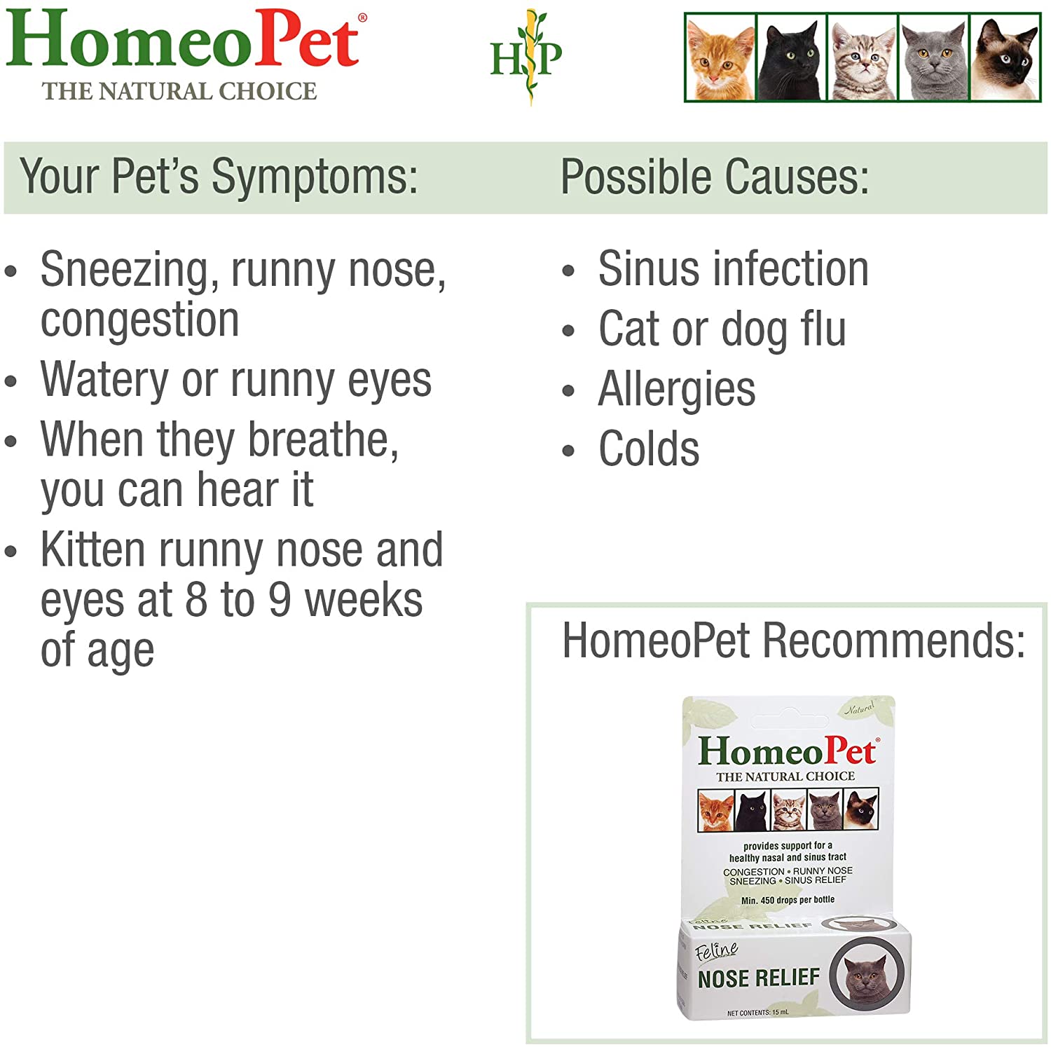 HomeoPet Feline Nose Relief, Safe and Natural Nasal and Sinus Medicine for Cats Natural Pet Medicine, 15 Milliliters - Image 3