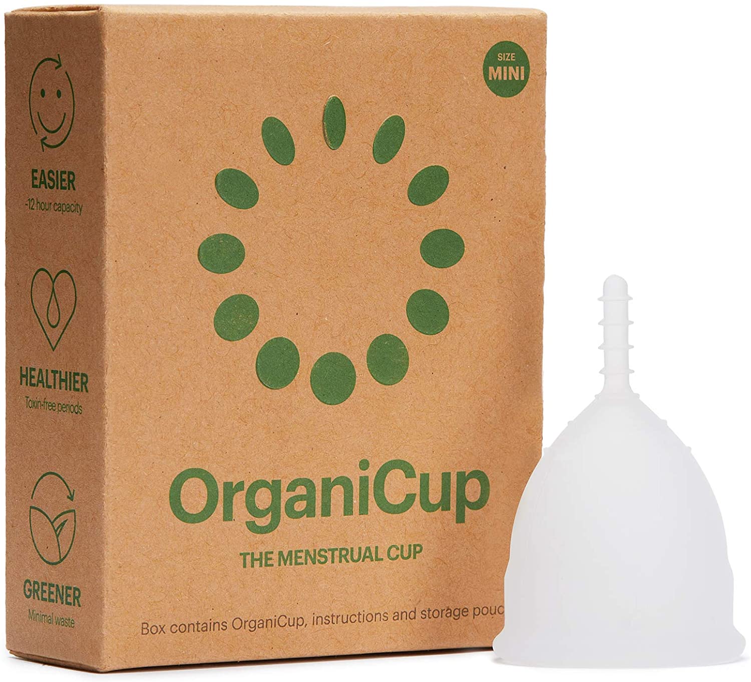 AllMatters Menstrual Cup (Formerly OrganiCup) Mini-Sized, for Teens or Those Who Need a Smaller Size. Award Winning Period Cups