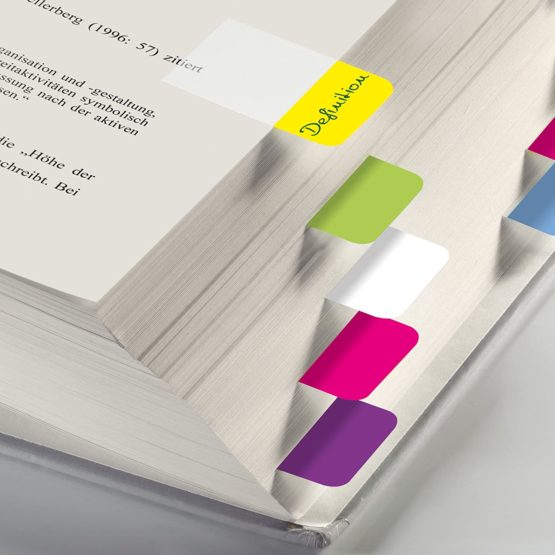 SIGEL HN203 Tab Marker Modern, Extra Strong, 6 x 10 Sheets, Lemon/Pink/Blue/Violet/White/Yellow - Image 4