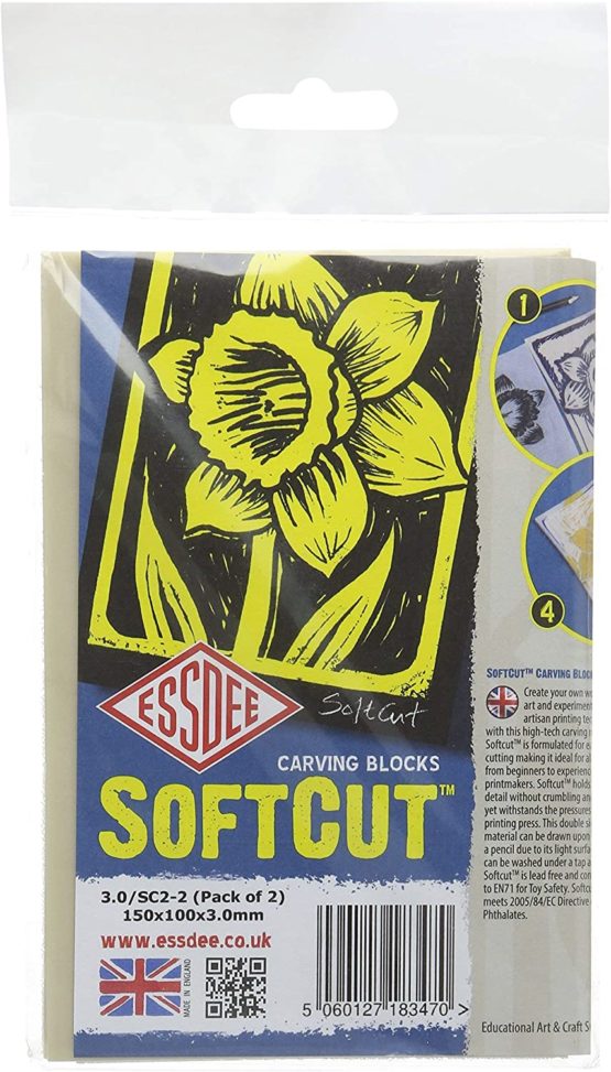Essdee 3.0/SC2 Softcut Printing Block 150x100x3mm Pk2, PVC, Beige, 150x100mm