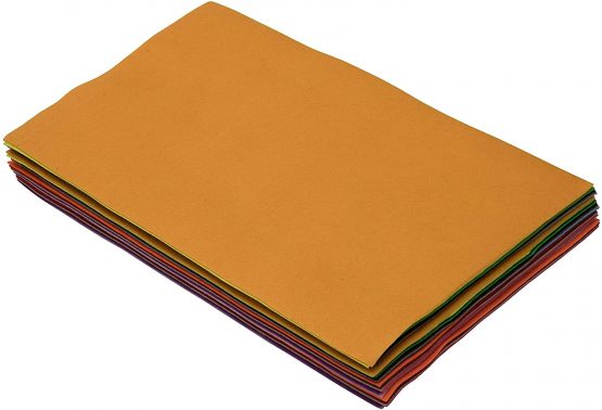 Edukit A4 Polyester Felt Fabric Sheet; 30 per Pack; 15 Assorted Colours - Great for DIY Crafting and Sewing - Image 2