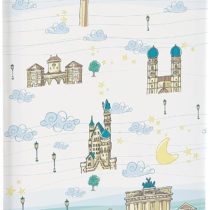 Eiffel Baby Germany Canvas 27 x 52 cm Blue/Green
