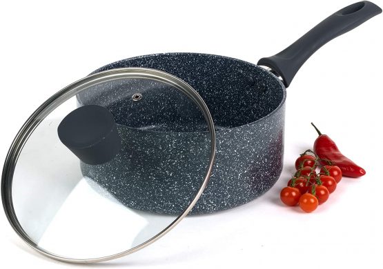 Russell Hobbs RH00846EU Blue Marble 20 cm Non-Stick Saucepan, Pressed Aluminium - Image 2