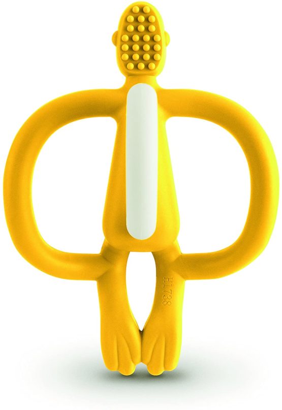 Matchstick Monkey Teething Toy for Baby, Stimulates and Massages Sore Gums, 3 Months Old+, Yellow - Image 3