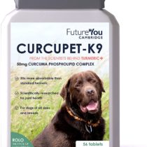 FutureYou Cambridge Curcupet-K9 Turmeric for Dogs - 56 Tablets - Highly Absorbable Joint Health Supplement with Patented Curcumin Formulation - Developed, UK