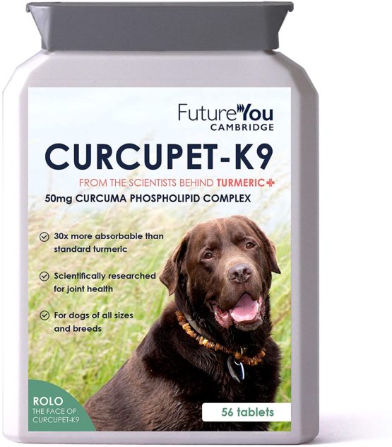 FutureYou Cambridge Curcupet-K9 Turmeric for Dogs - 56 Tablets - Highly Absorbable Joint Health Supplement with Patented Curcumin Formulation - Developed, UK