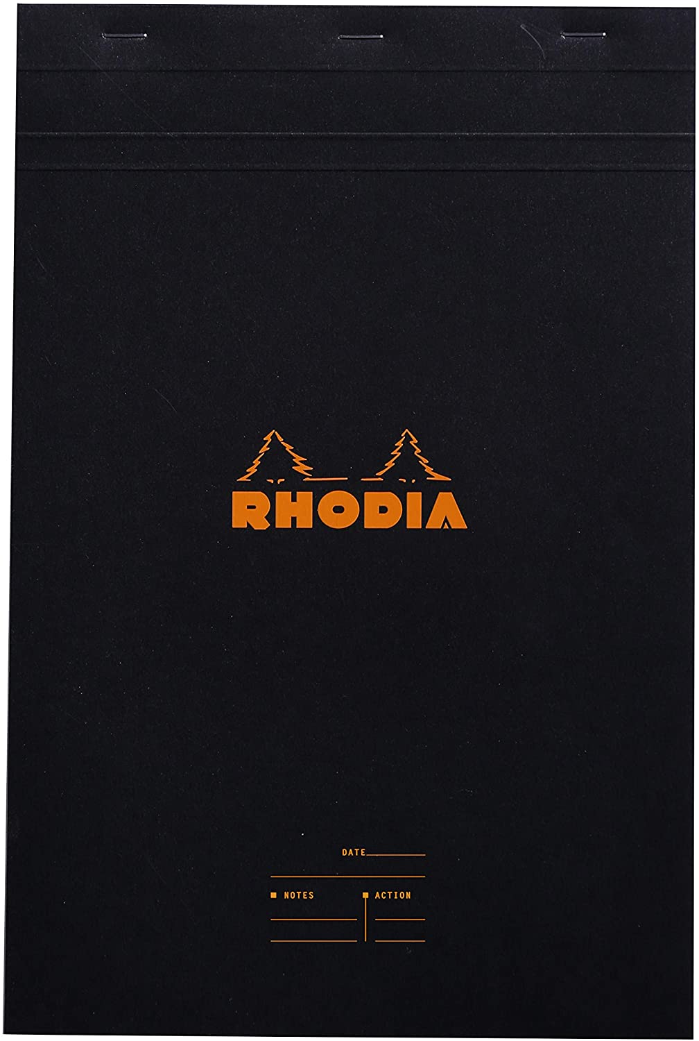 RHODIA 164009C, Stapled Notepad Meeting N°16 Black, A5, Pre-Printed Date/Notes/Action, 80 Detachable Sheets