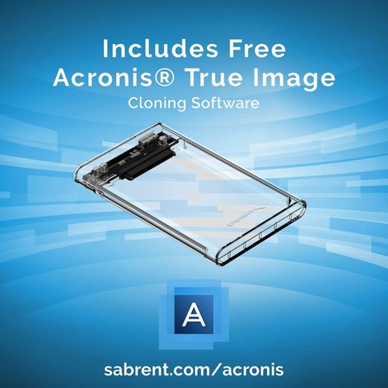Sabrent 2.5-Inch SATA to USB 3.0 Tool-Free Clear External Hard Drive Enclosure [Optimized for SSD, Support UASP SATA III] (EC-OCUB). - Image 2
