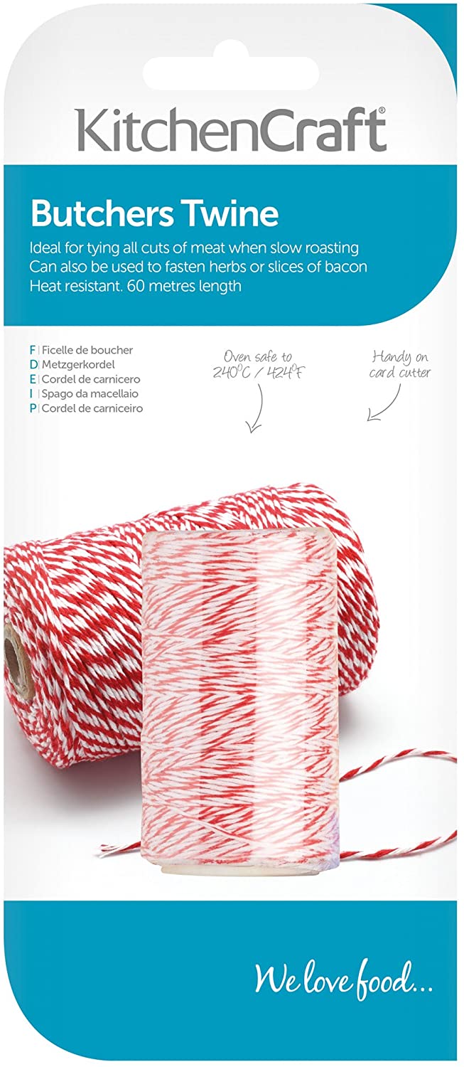 KitchenCraft Butchers' Twine, 6 m (197 ft) - Red/White, Multicolour, 21 x 9 x 4 cm - Image 2