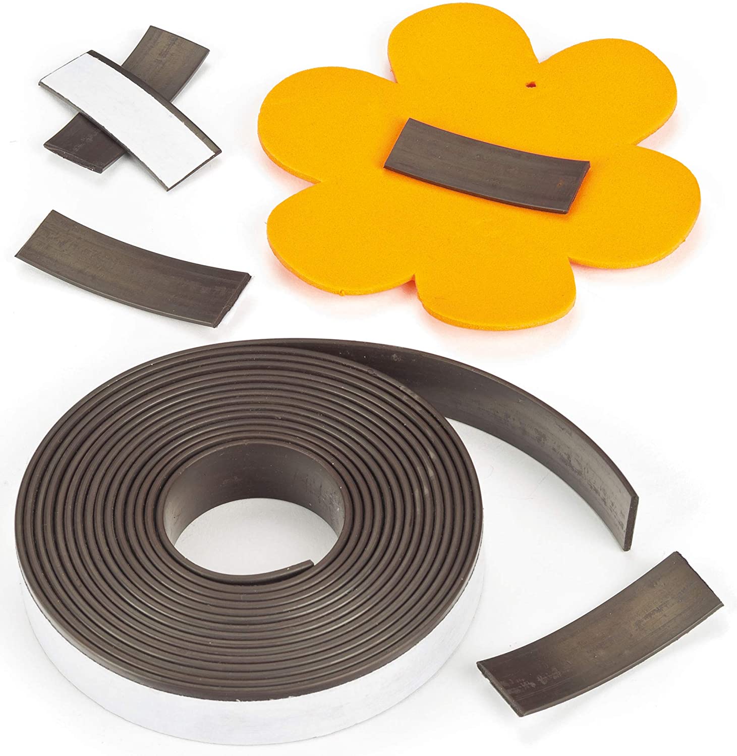 Baker Ross Self-Adhesive Magnetic Tape (1 x 2.5 m Per Reel) Long Self-Adhesive Magnetic Strip, Black, 13cm - Image 2
