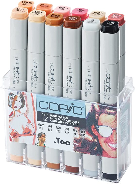 Copic Marker 12 Piece Set - Skin Tones
