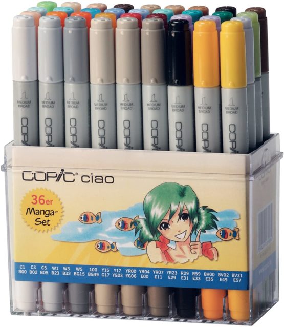 Copic Ciao 36 Manga Colours Drawing Markers