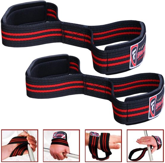 Farabi Figure 8 Weight Lifting Bar Straps - Image 2