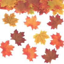 100 Artificial Leaves Classroom Display Leaf Decoration Craft Materials Fake Leaves Fabric Autumn Decorations Natural Resources For Early Years Wedding Crafting