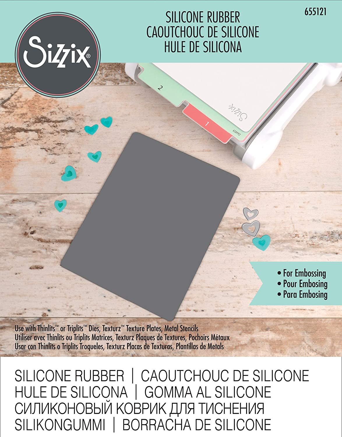Sizzix Silicone Rubber Mat for Big Shot with Impressions Pad for Big Shot 