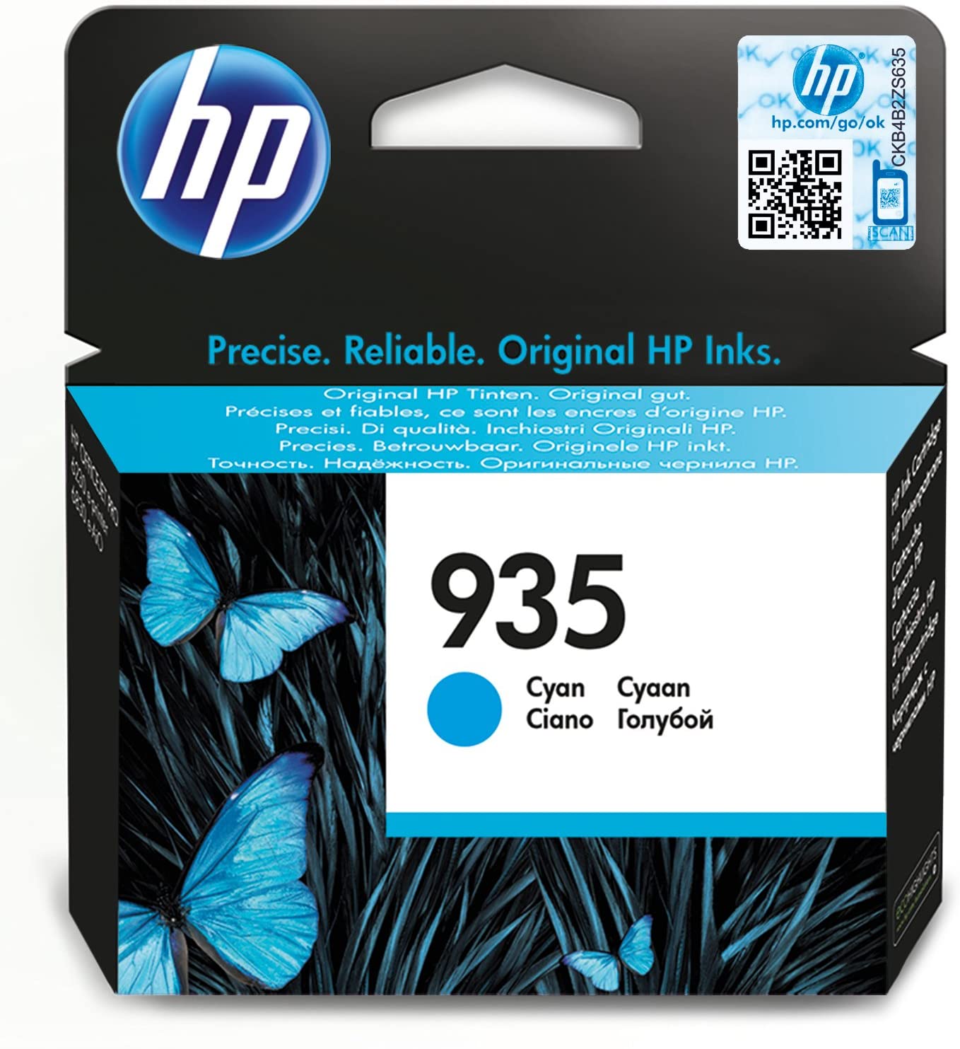 HP C2P20AE 935 Original Ink Cartridge, Cyan, Single Pack, Standard