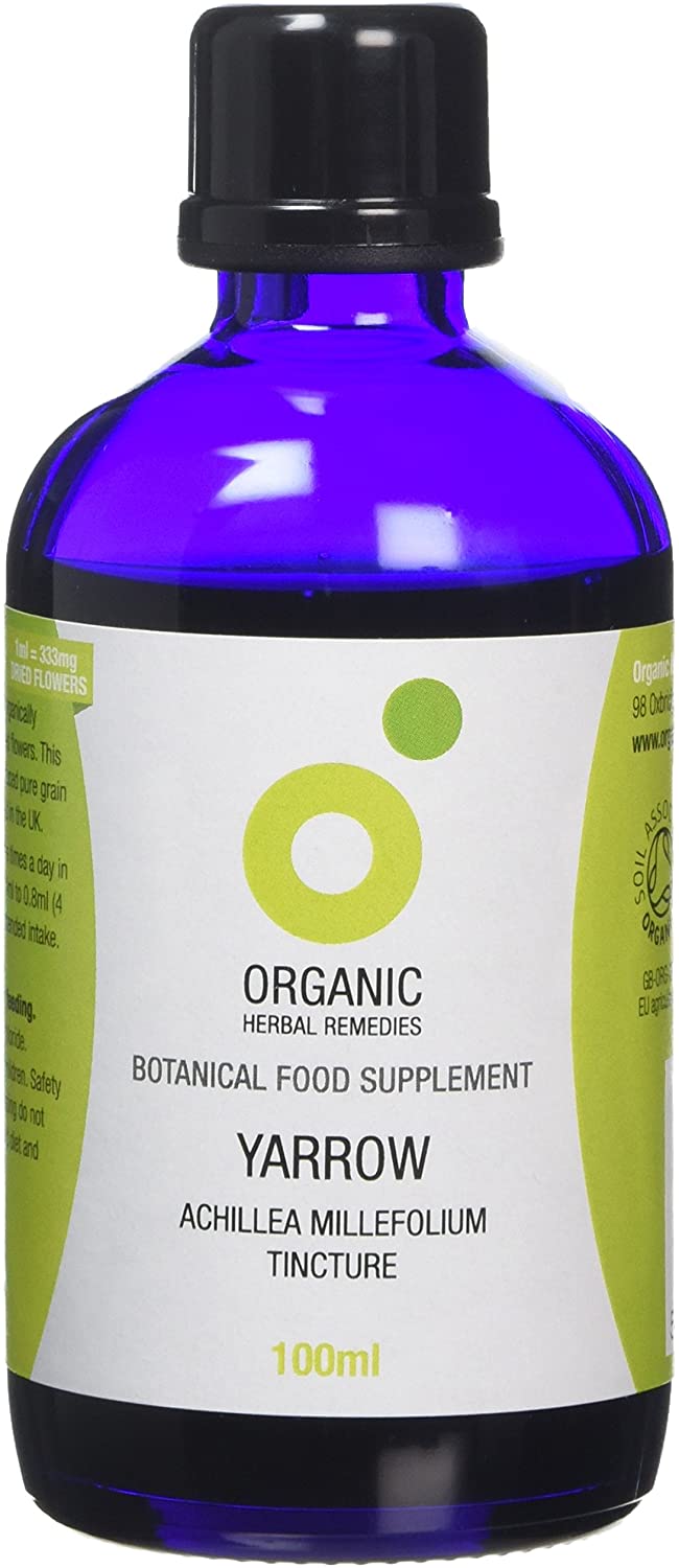 Organic Herbal Remedies 100 ml Yarrow Tincture, 100 ml (Pack of 1)