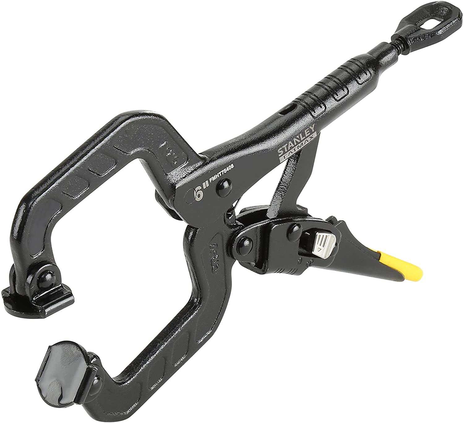 Stanley FMHT0-75408 150 mm C-Clamp Fatmax Locking Mole Grip Swivel Pads - Black - Image 2