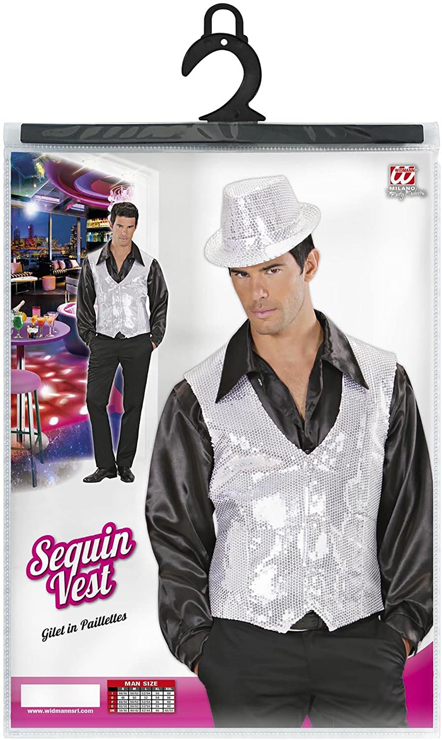 Widmann 9322G ? Sequins Vest for Men, Silber, XL - Image 2