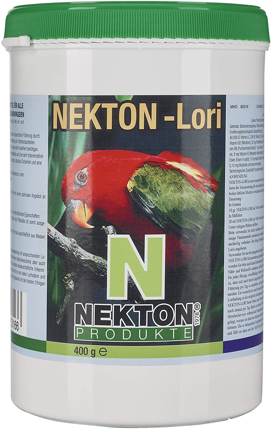 Nekton Lori Complete Lorikeet Diet Bird Food, 400G (14.1Oz), pale yellow, 400 g (Pack of 1)