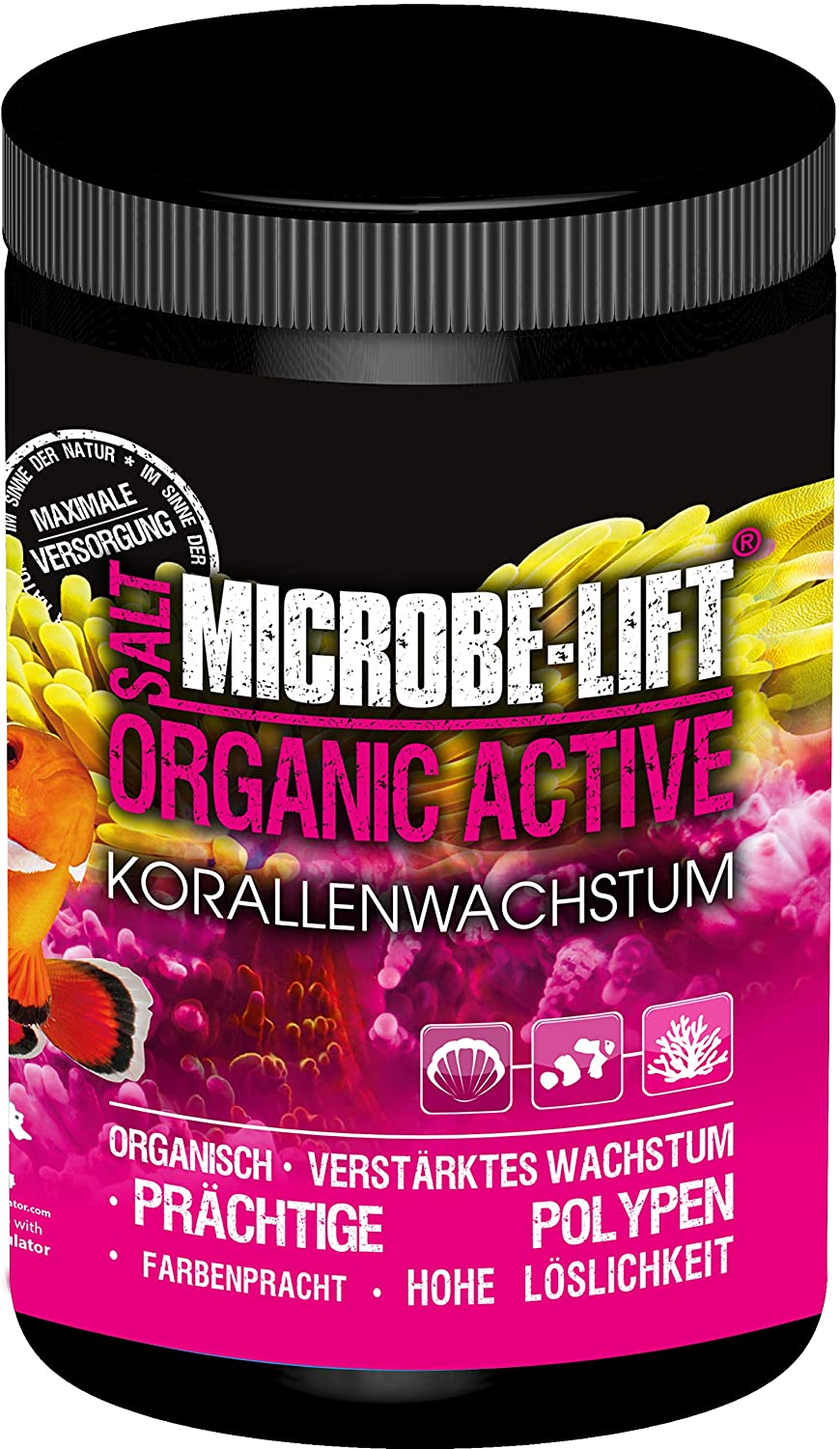 Reef Salt for Marine Aquariums, ARKA Organic Active Salt 1kg, with organic activators for coral colour & growth