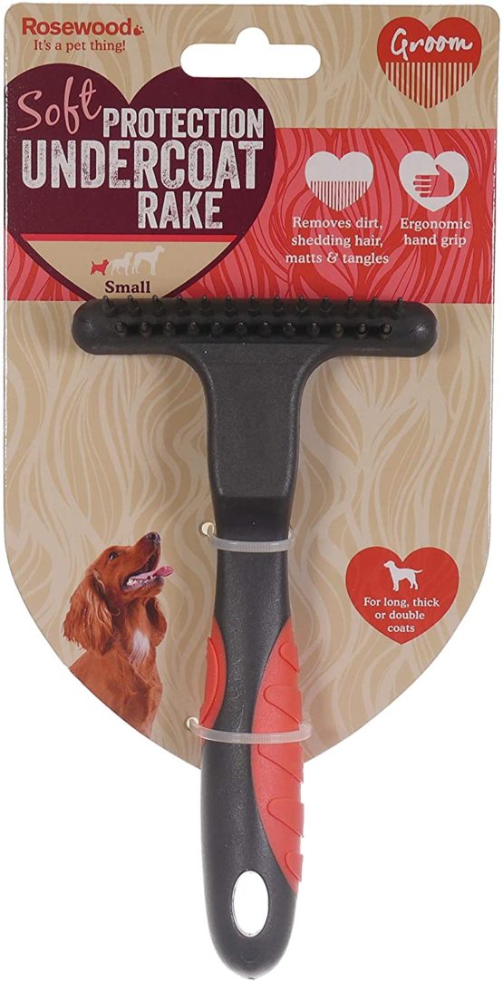 Rosewood Soft Protection Salon Grooming Undercoat Rake Comb, Small - Image 2