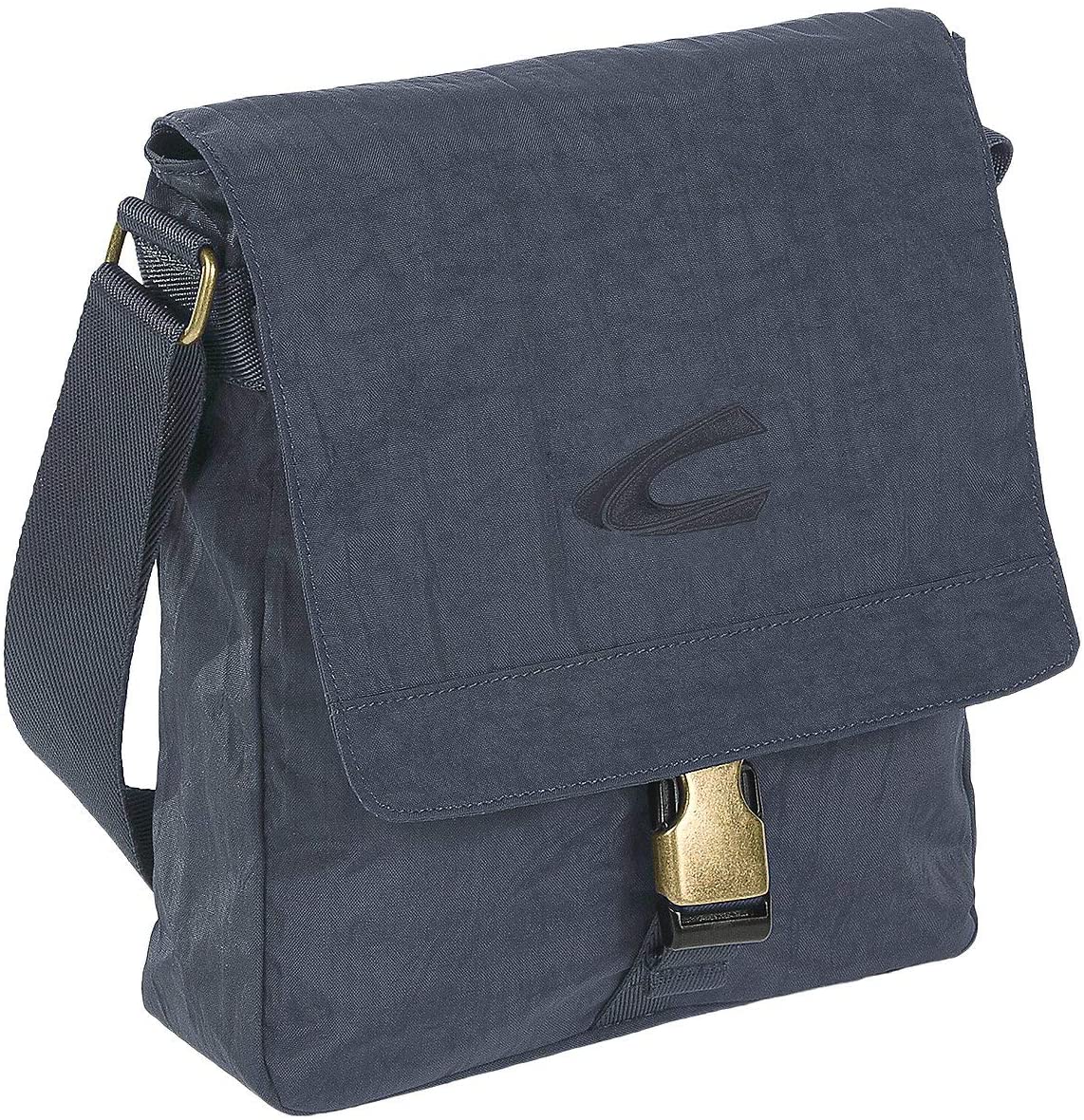camel active Journey Men's Shoulder Bag, blue, 22x7x26, 000384