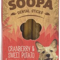 Soopa Cranberry and Sweet Potato Dental Sticks Dog Treat, 100 g