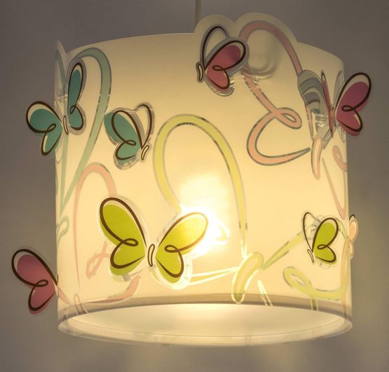 Dalber Hanging lamp Butterfly, E27, White, Pink, Blue, Green - Image 4