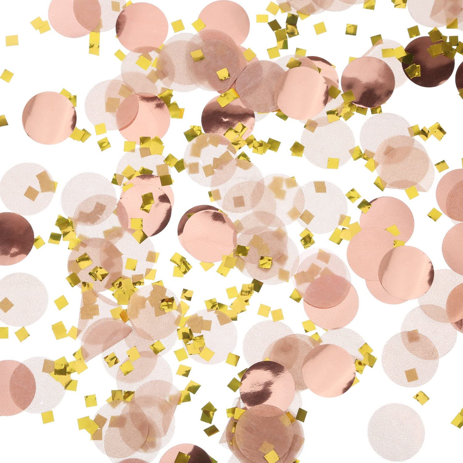 Round Tissue Paper Table Confetti Dots for Wedding Birthday Party Decoration 1.76 oz (Rose Gold Confetti, 2.5 cm)