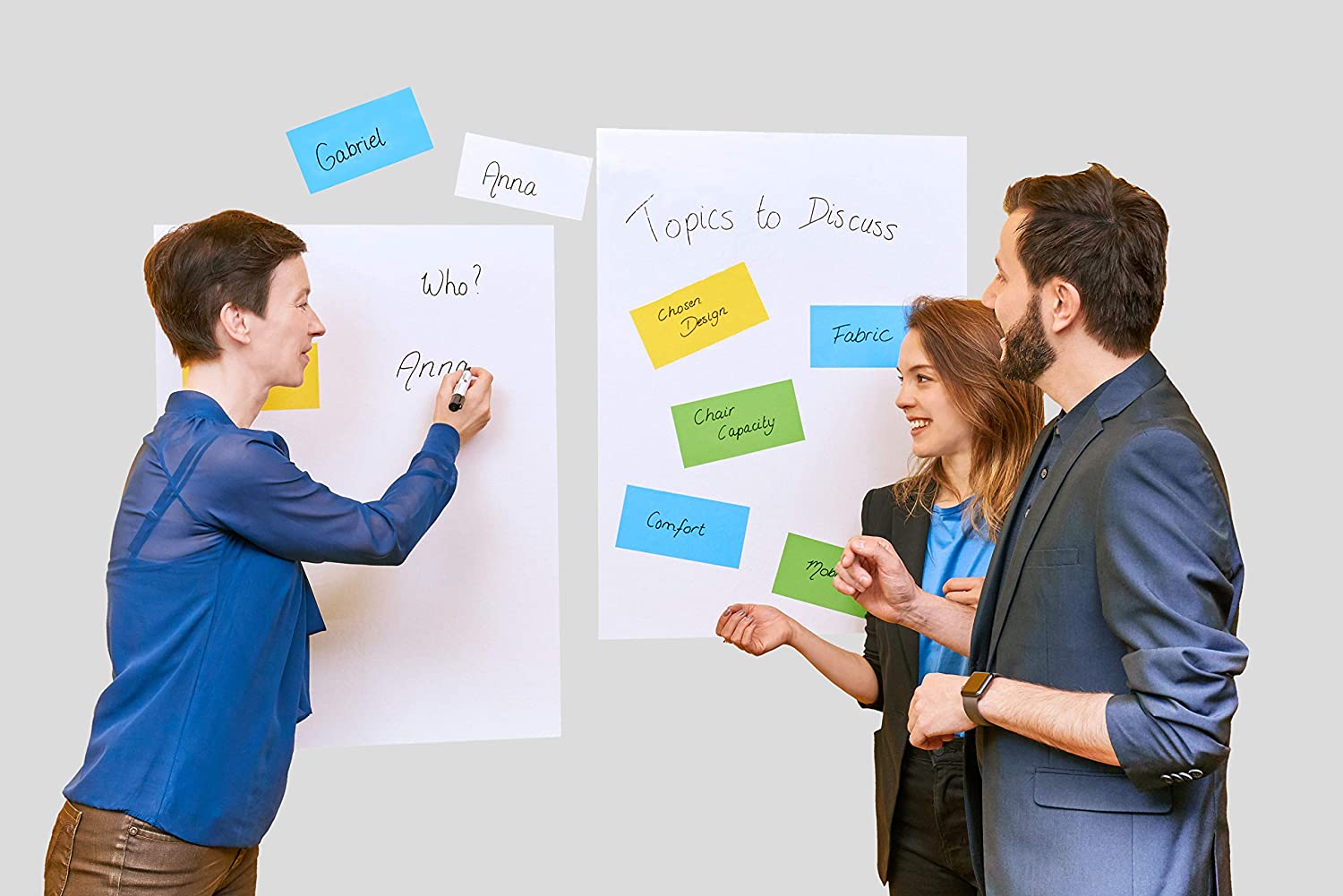 Legamaster Magic-Chart Whiteboard Foil - 60x80 cm - White - 25 Perforated Sheets, Incl. 1 Erasable Board Marker - Image 4