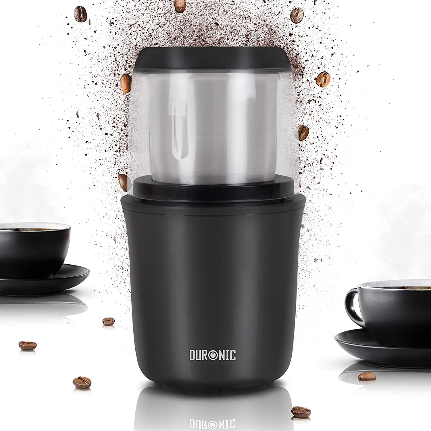 Duronic Electric Coffee Grinder CG250, Spice Grinder Machine, Stainless Steel Blades Grinders