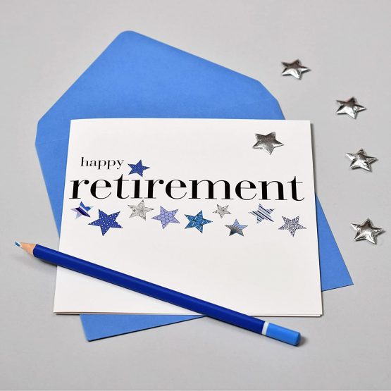 Claire Giles Hearts and Stars Happy Retirement Card - Blue - Image 3