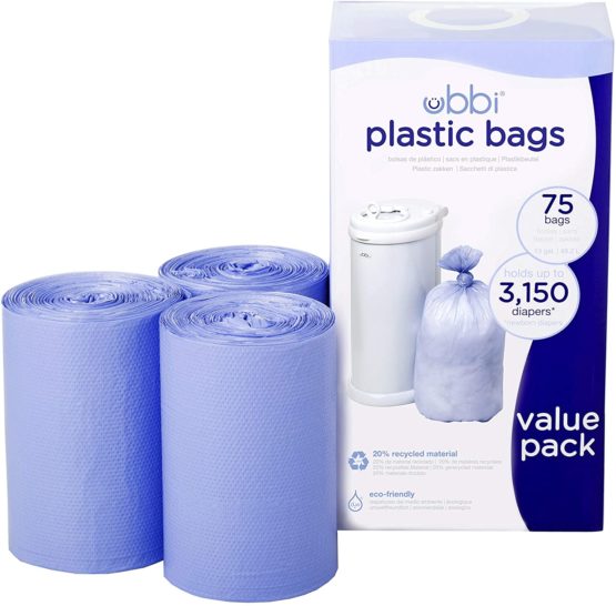 Ubbi Plastic Bags, Nappy Refill Bags 75 - Pack, 3 - Count - Image 4