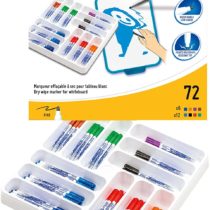 BIC Velleda 1721 Whiteboard Pens - Assorted Colours, Classpack of 72