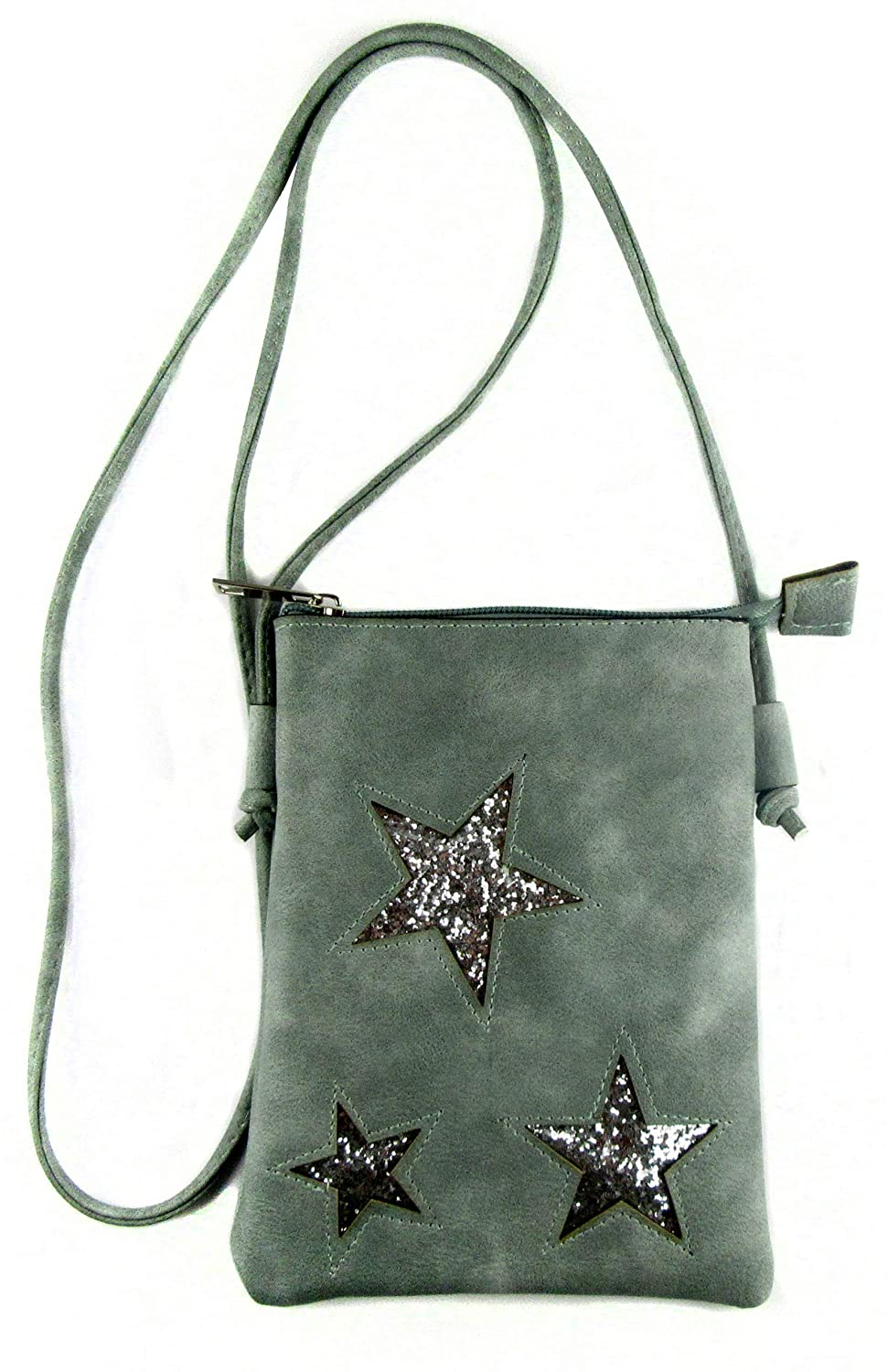 Small shoulder bag for women with silver stars. Cross-body bag made in ...