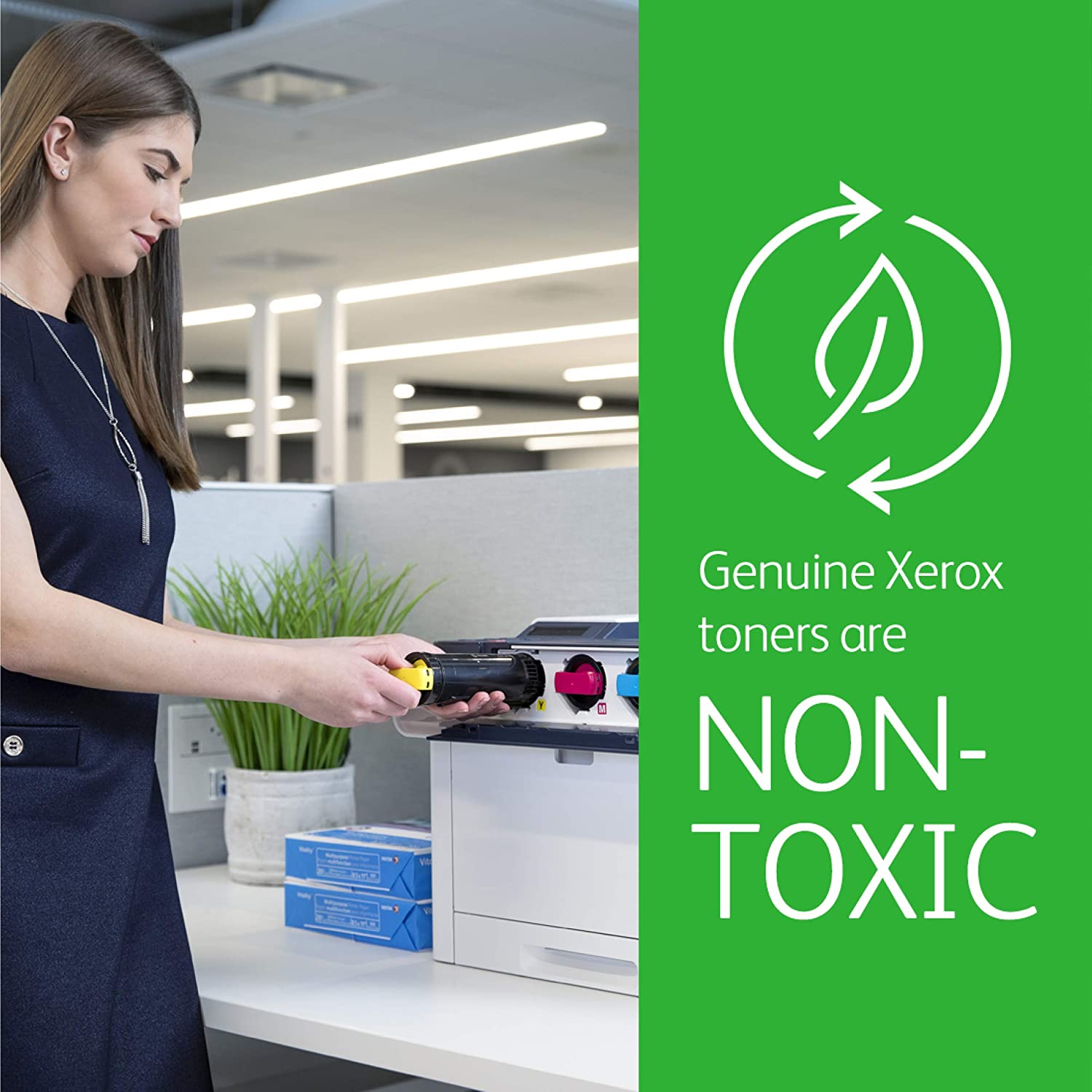 Xerox Genuine Phaser 7500 Cyan Standard Capacity Toner Cartridge (9,600 pages) - 106R01433, Medium - Image 4